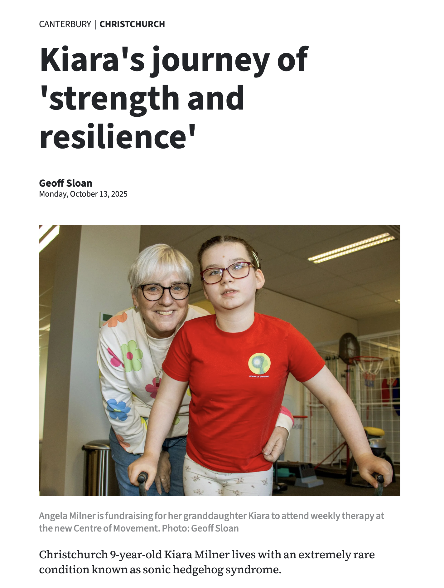 Kiara's journey of 'strength and resilience'